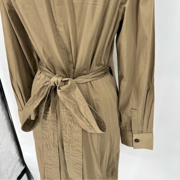 NWT Talbots Trench Wrap Dress Khaki Tan Poplin Dress - Picture 6 of 12